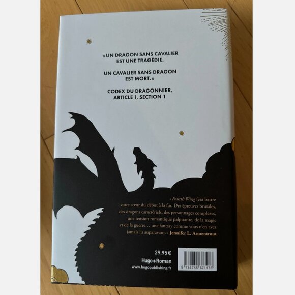 Fourth Wing French Edition Rebecca Yarros Hardcover Special Sprayed Hardcover - Picture 5 of 5